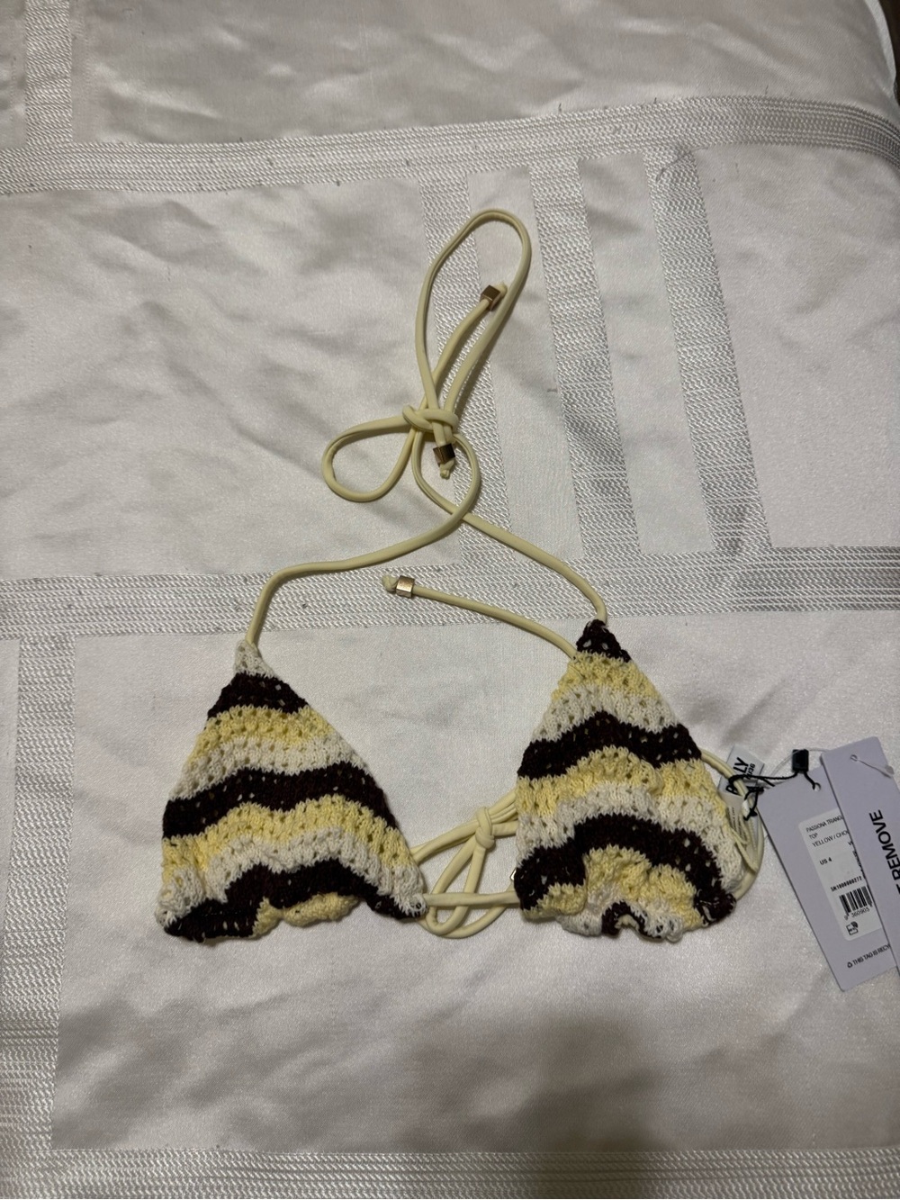 Princess Polly Passiona Triangle Bikini Top
Yellow / Chocolate